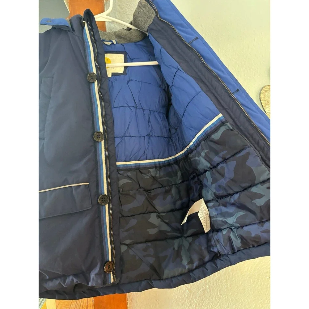 Mini Boden navy blue 8/9 winter parka coat jacket